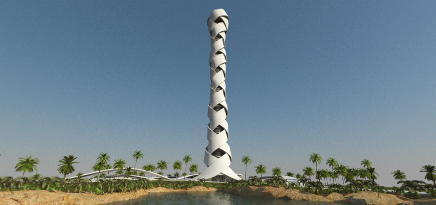 Dubai toren 'woven'