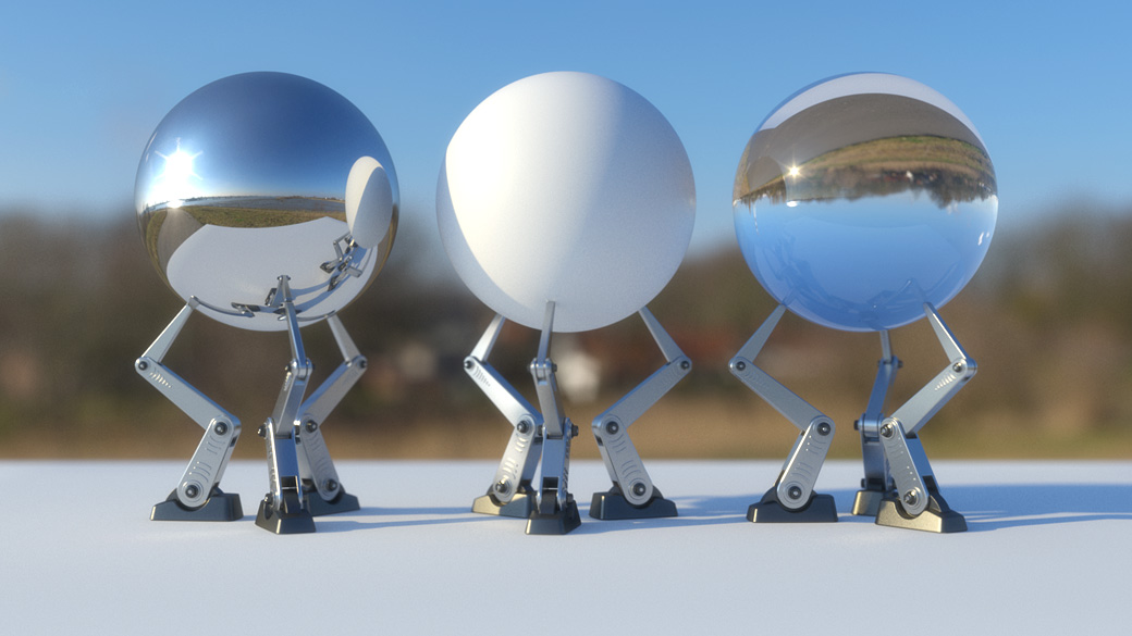 Example scene rendered with this Full Spherical High Dynamic Range Image