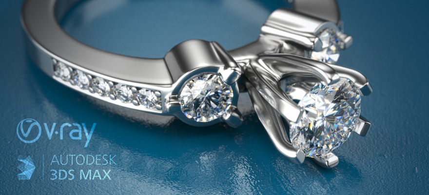 Rendering jewelry and diamonds in Vray - example